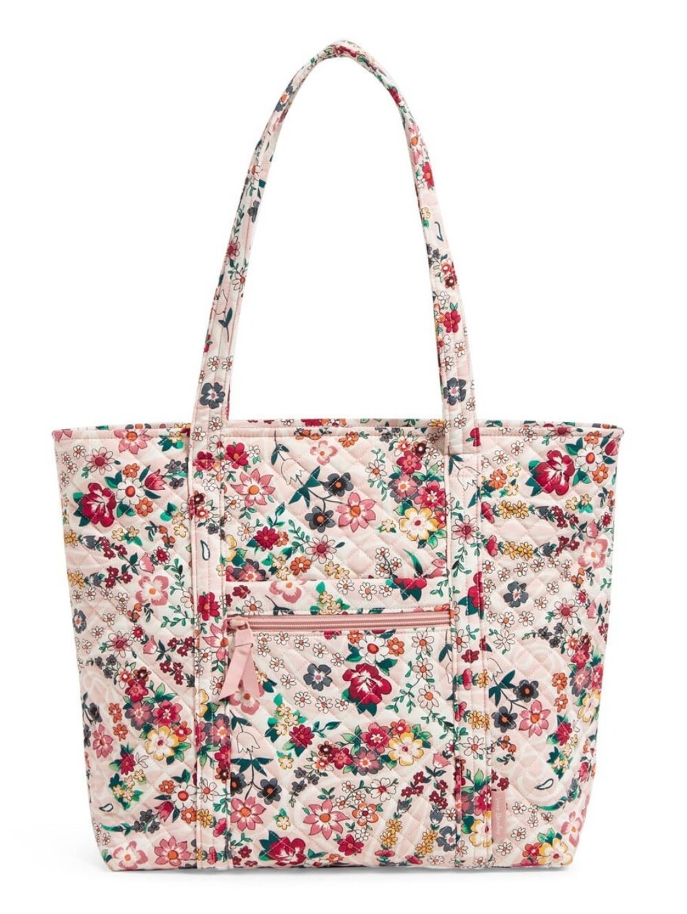 Vera Bradley Pink Floral Quilted Travel Tote Multiple Inside Compartments